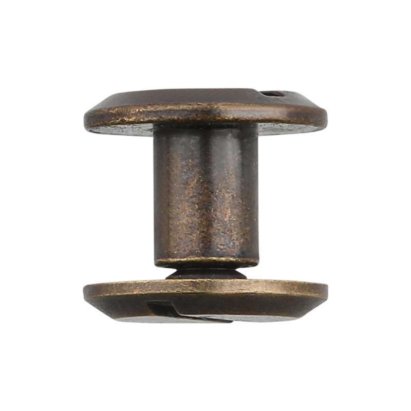 1/4" Antique Brass, Flat Top Chicago Screw, Solid Brass PK10