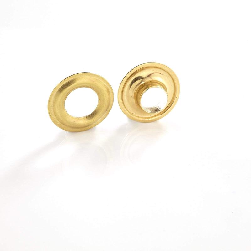 #1 Brass, Grommet with Washer, Solid Brass - 12 pk