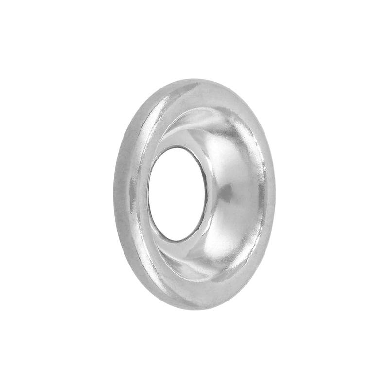 7/16" Nickel, Convex Washer, Steel - 24 pk