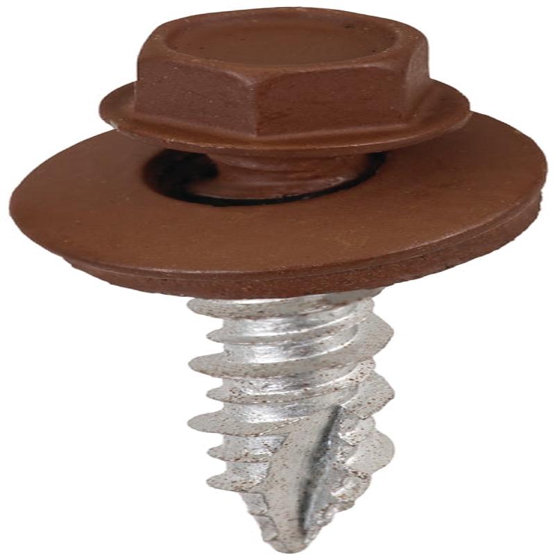 Acorn International SW-MW1BN250 Screw, #9 Thread, High-Low, Twin Lead Thread, Hex Drive, Brown, Type 17 Point, 250/BAG