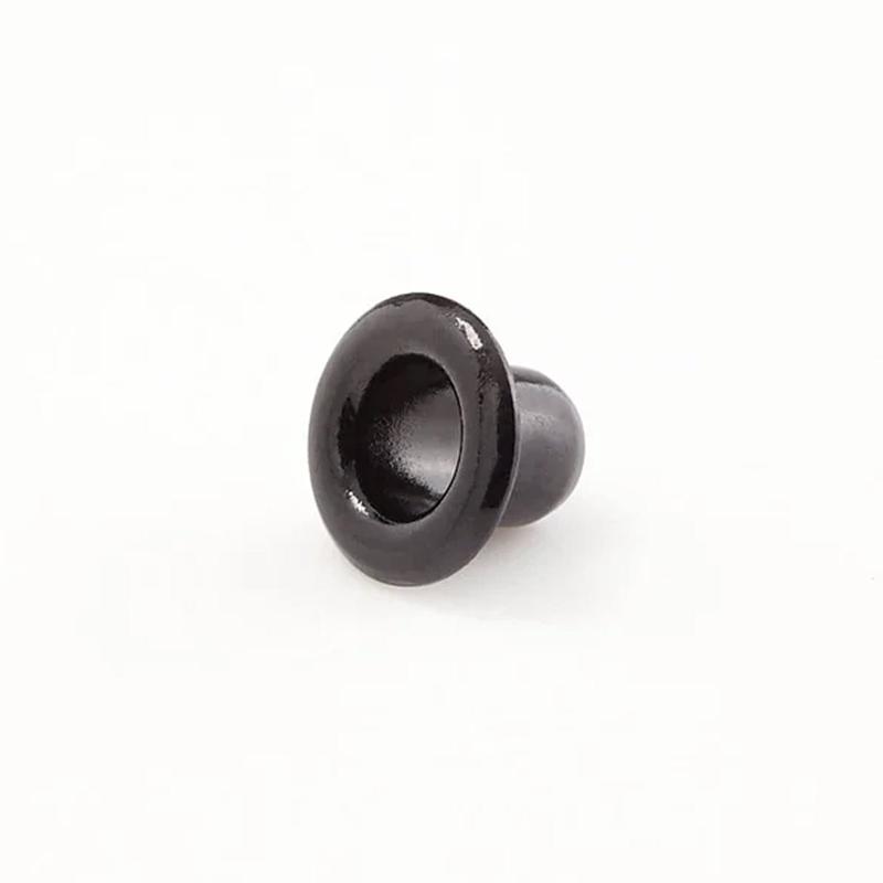 3.9mm Black, Eyelet, Solid Brass - 12 pk