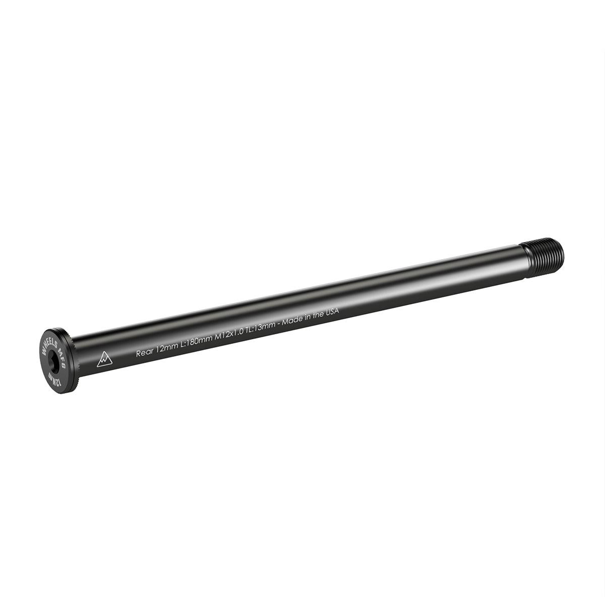 Rear Thru Axle 12mm x 180 Length x 1.0 Thread Pitch - Flat Washer - Default Title
