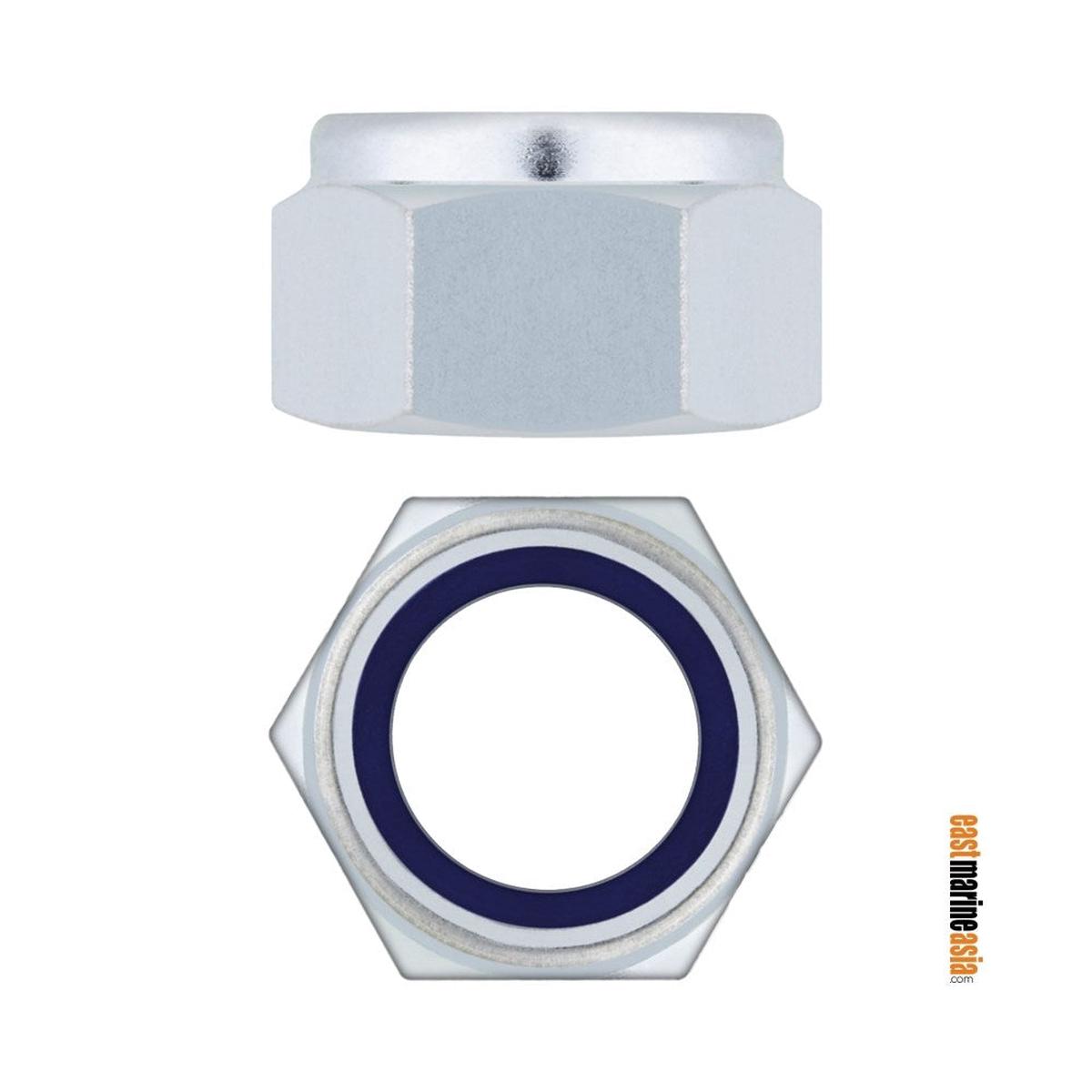 Stainless Steel 316 Nylon Lock Nut (DIN 985) - M5 | Pack of 10 | Pack (111731)