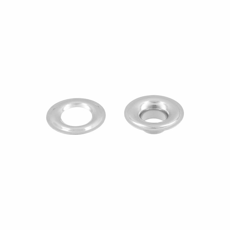 #1 Nickel, Grommet with Washer, Solid Brass - 12 pk