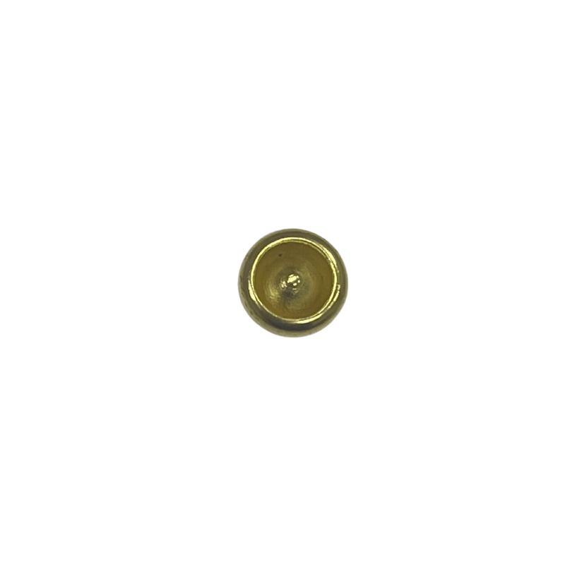 8.4mm Brass Plate, Seamed Rivet Cap, Steel