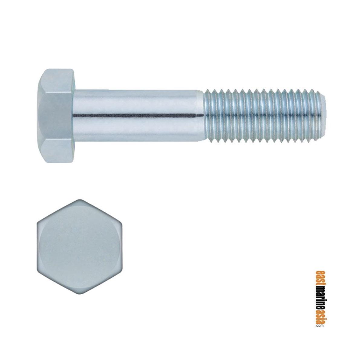 Stainless Steel 316 Bolt Hexagon Head - Half Thread (DIN 931) - M6 X 50 mm | Pack of 5 | Pack (111881)