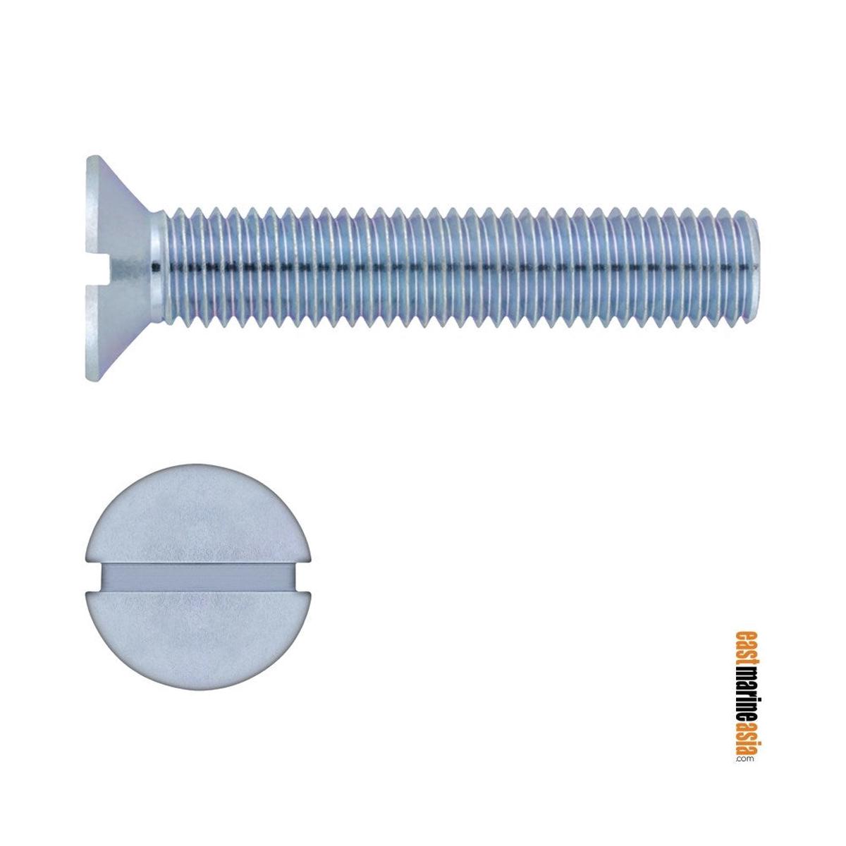 Stainless Steel 316 Machine Screw Counter Sunk Slotted Flat Head (DIN 963) - 5 x 40 mm | Pack of 5 | Pack (111424)