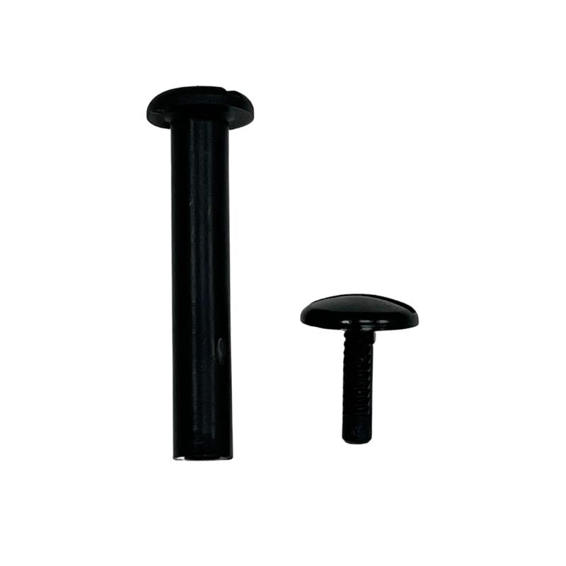 1 1/4" Black, Post & Cap, Plastic