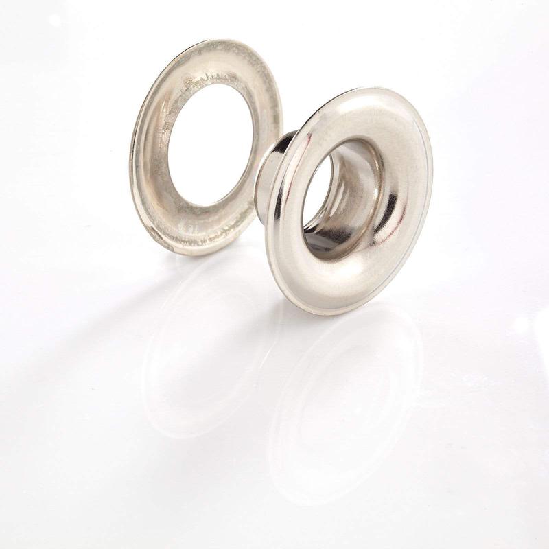 #4 Nickel, Grommet with Washer, Solid Brass