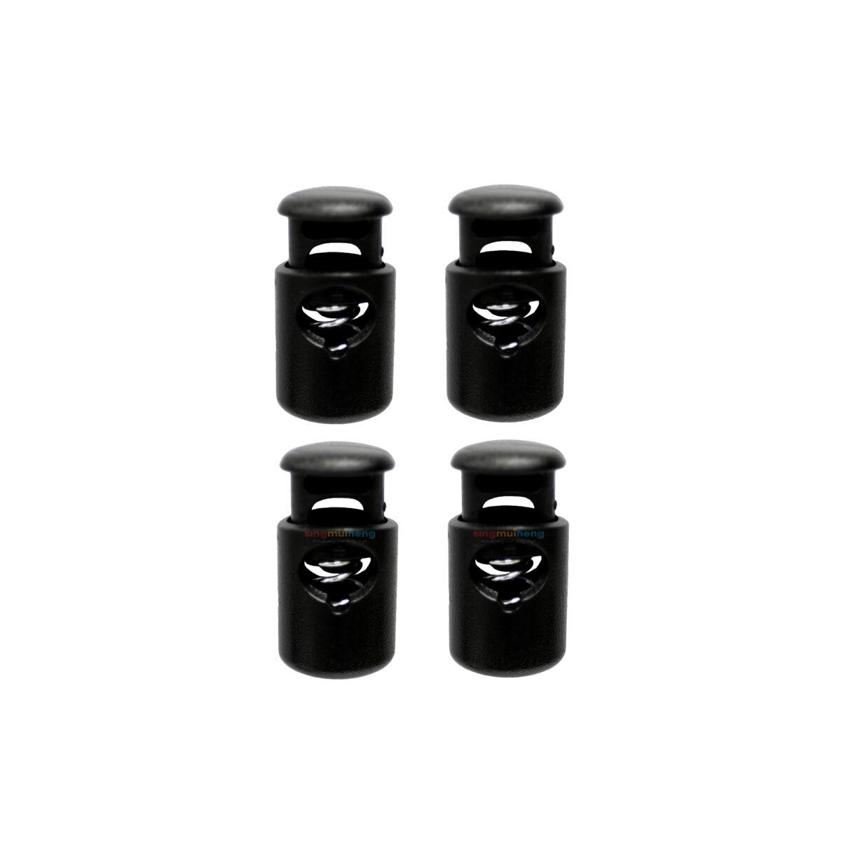 Plastic Stopper Rounded Black (4pcs/pack) #JS1935