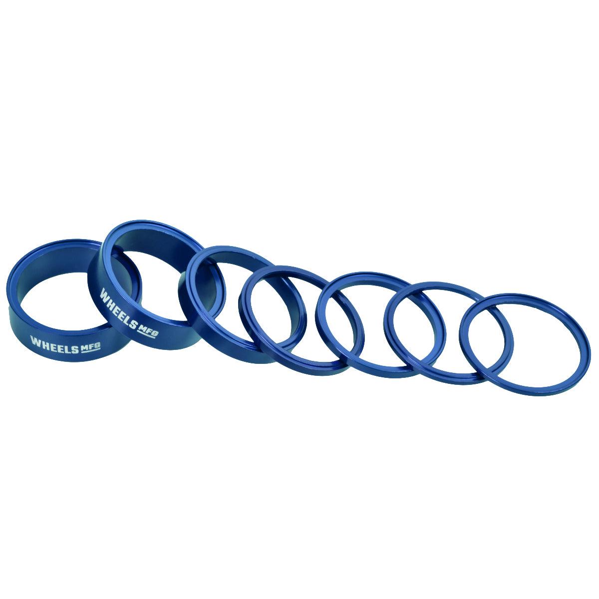 StackRight Aluminum Headset Spacer Pack - Blue - Default Title