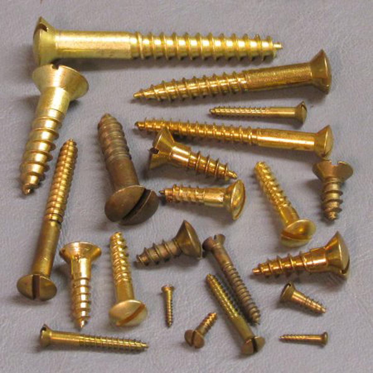 #12 X 2" SOH Wood Screws, Brass