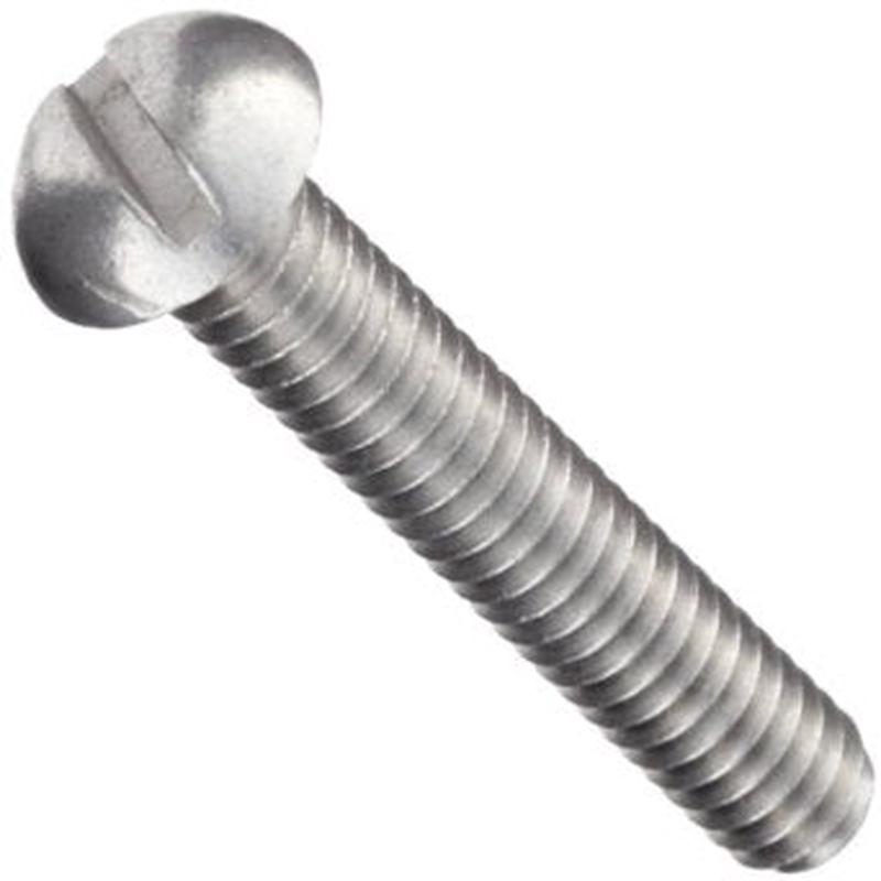 [100 PKG] Machine Screws Slotted Round Aluminium 8/32 X 1/4
