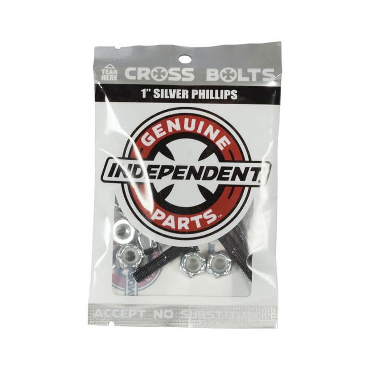Independent Skateboard Hardware 1" Phillips Black Silver