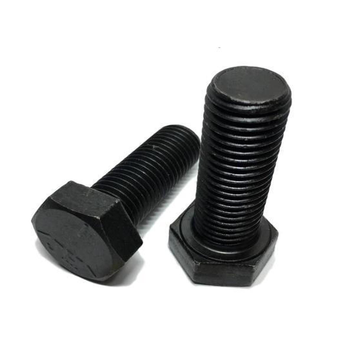 (Qty 50) 1/2"-13 x 1" Hex Bolt Plain Grade 5 Cap Screw Full Thread