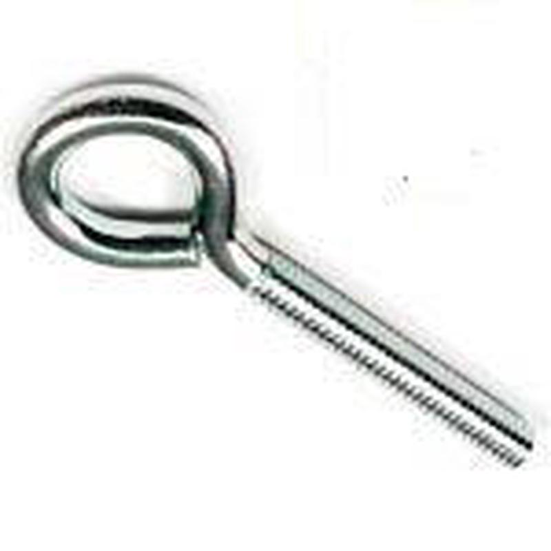 [100 PKG] Eye Bolts Commercial Wire Machine Screw Threads Zinc Plated 1/4 X 5