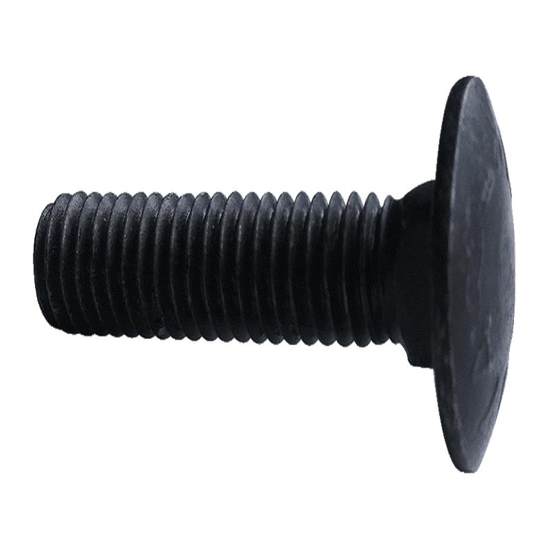 [100 PKG] Steel Black Oxide & Oil Carriage Bolts 1/2-13 X 3