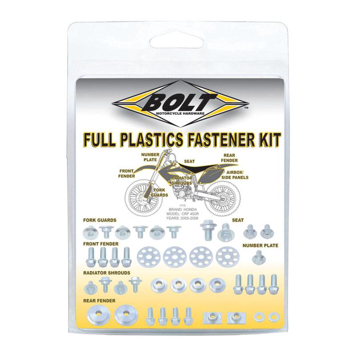 BOLT PLASTICS FASTENER KIT HON CRF150FCRF230F 03-14