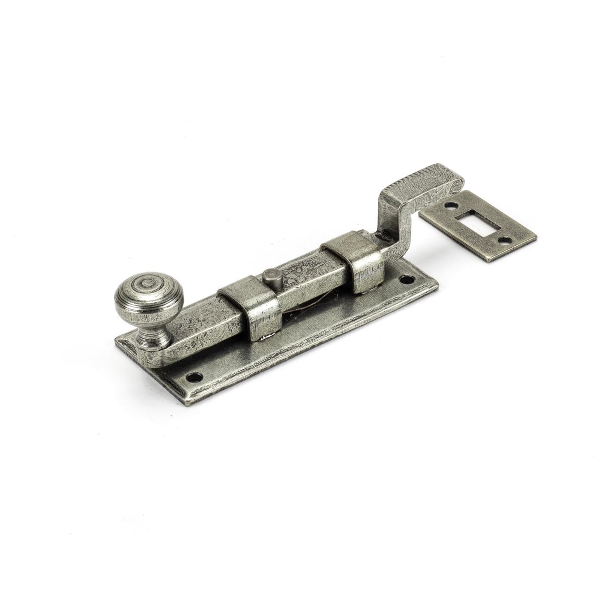 Pewter 4" Cranked Knob Bolt | From The Anvil