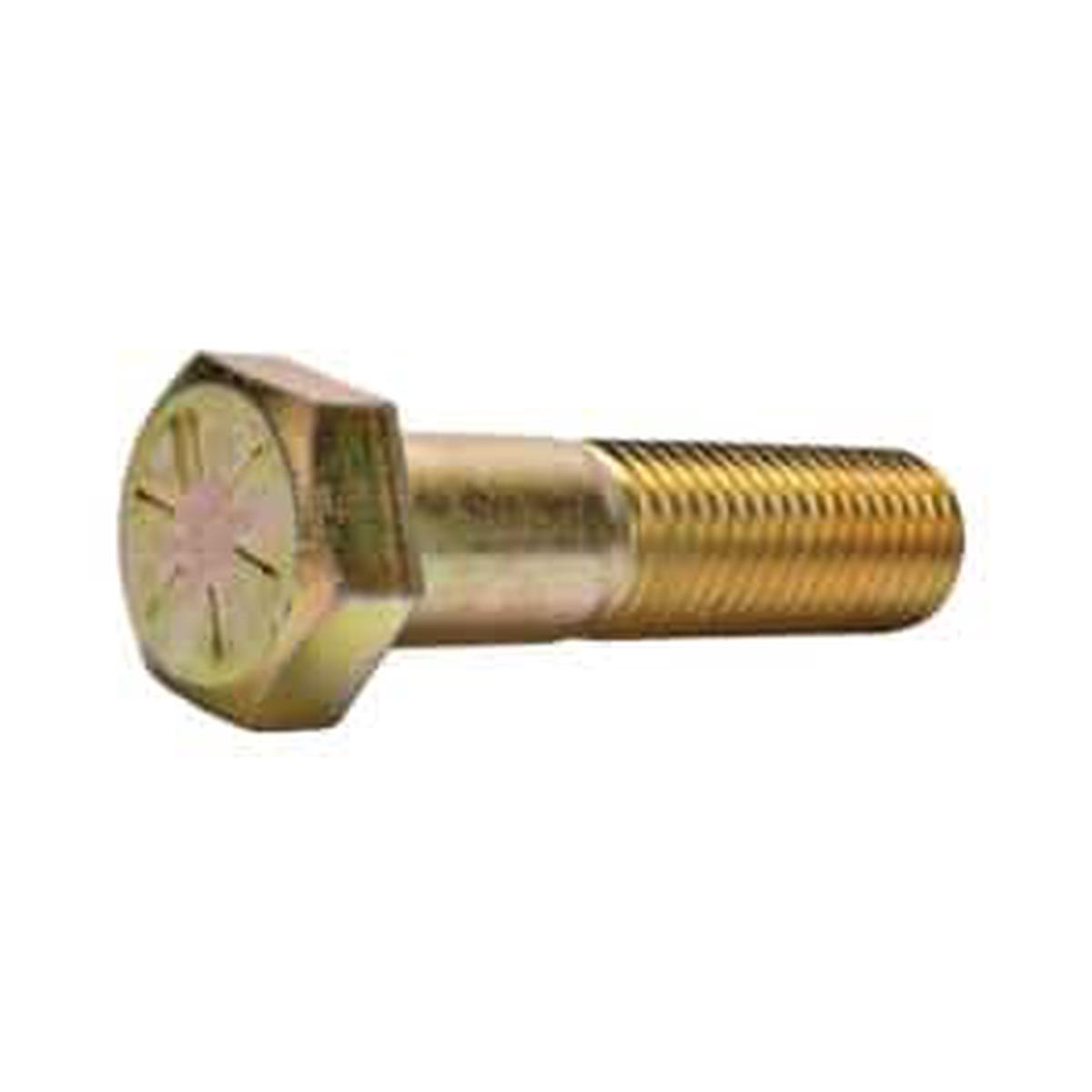 M10-1.5 x 60mm Grade 10.9 Hex Metric Flange Bolts Yellow Zinc Hardened Partial Thread