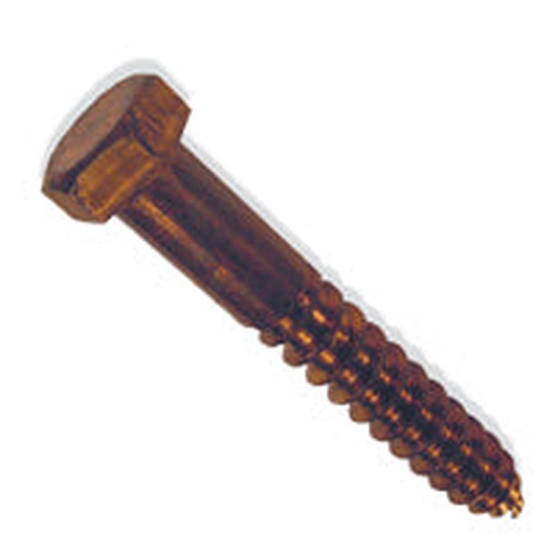 [1 PC] Lag Screws Hex Silicon Bronze 5/16 X 6