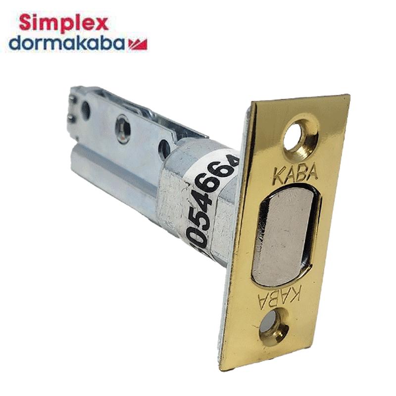 Simplex - 20206 - Deadbolt Assembly  - 2 3/8" Backset - Simplex 7108 Series - Bright Brass