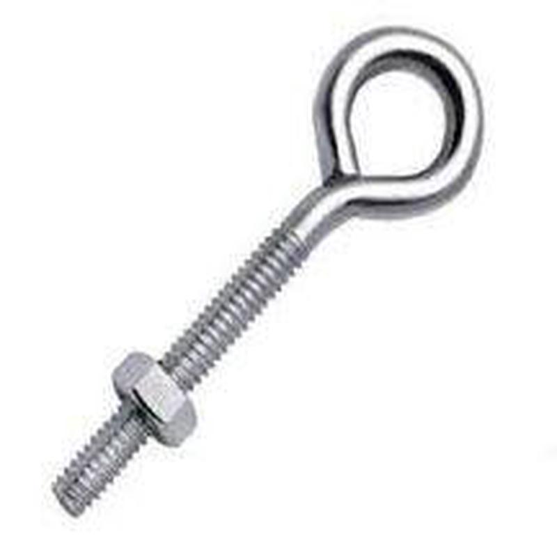 [10 PKG] Eye Bolts with Nut Stainless Steel Wire Machine Screw Threads 1/2 X 6