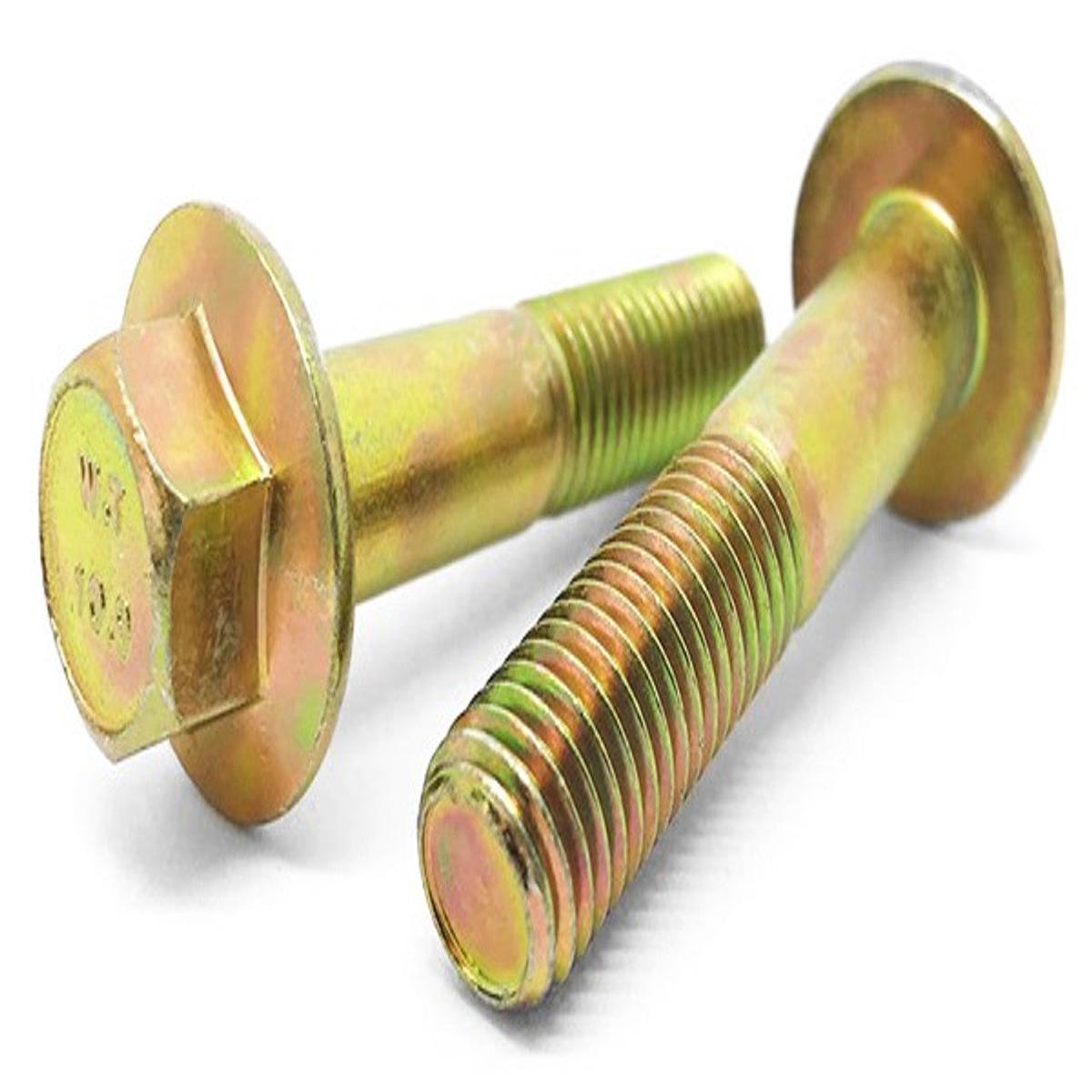 M8-1.25 x 120mm Grade 10.9 Hex Metric Flange Bolts Yellow Zinc Hardened