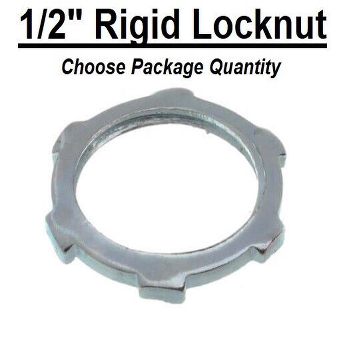 1/2" Rigid UL Steel Conduit Zinc Locknut LN-50 Choose Quantity
