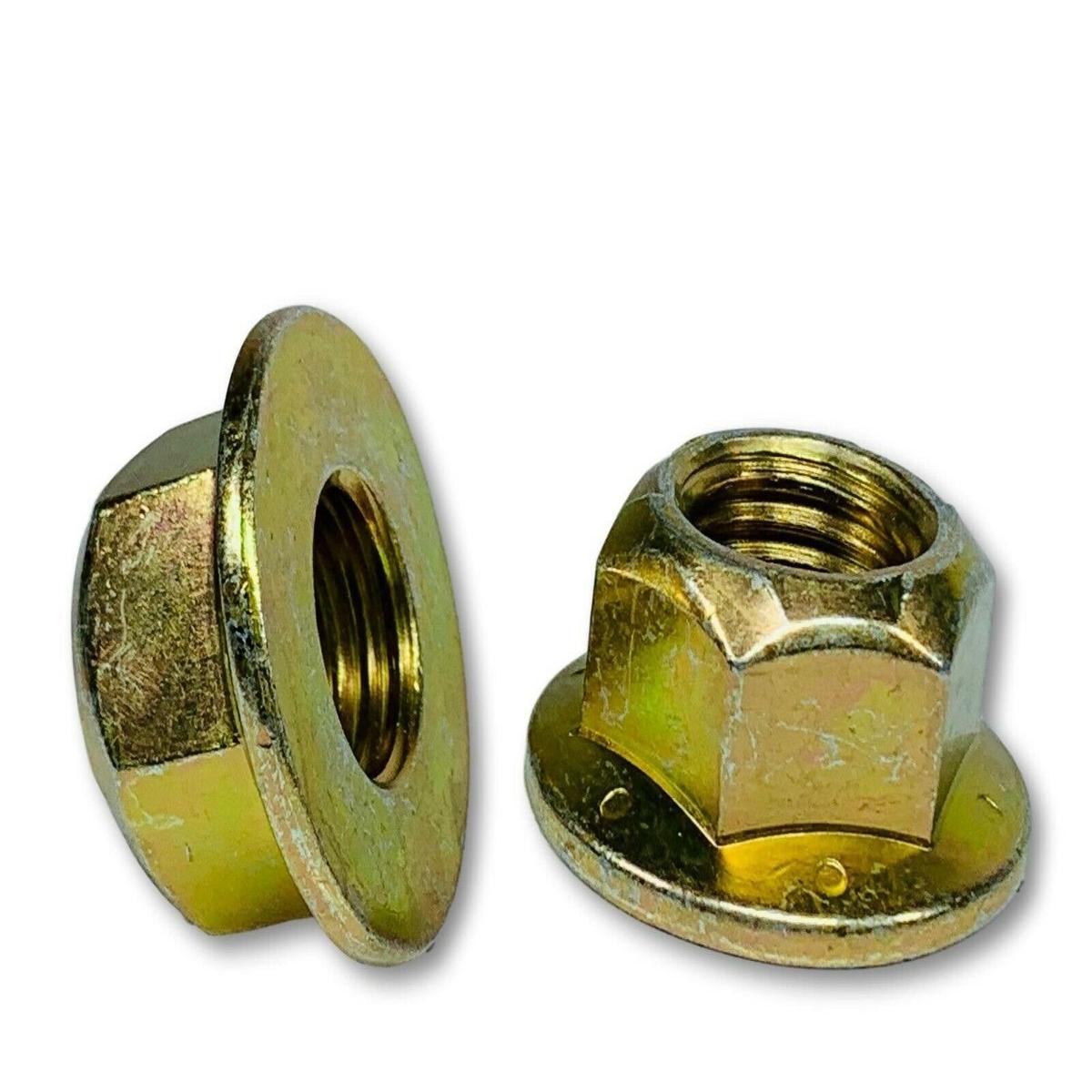 1/4"-20 Locking Flange Nut Grade 8 Yellow Zinc Plated