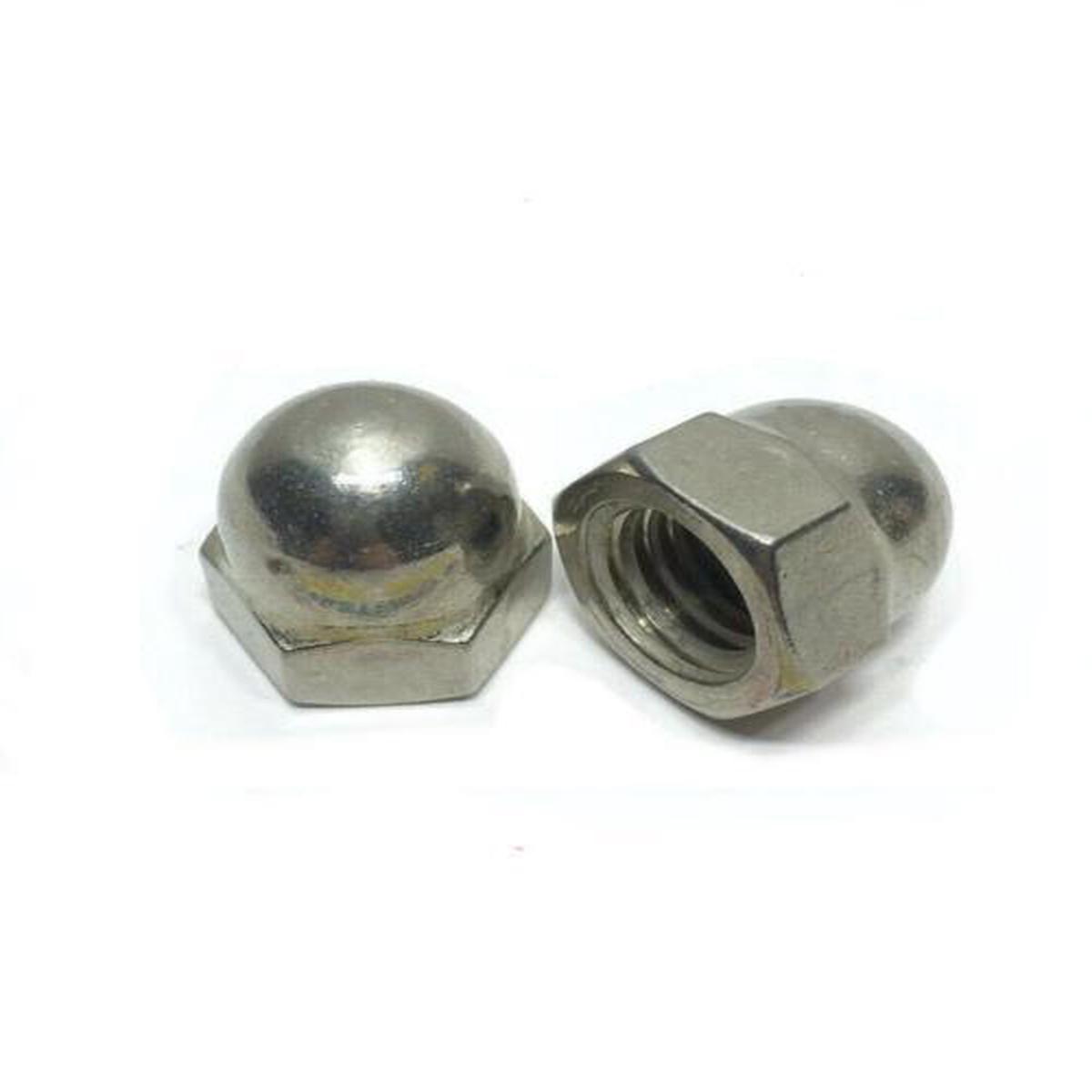 #10-24 Stainless Steel Cap Acorn Hex Nuts UNC Grade 18-8 / 304