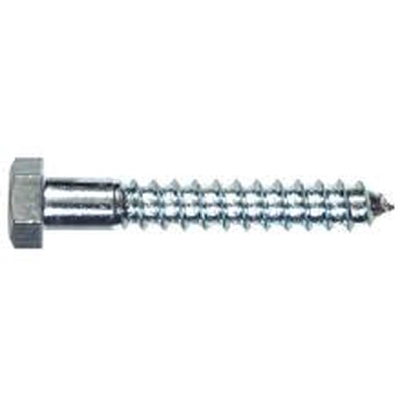 [100 PKG] Lag Screws Hex Zinc Plated 1/2X3