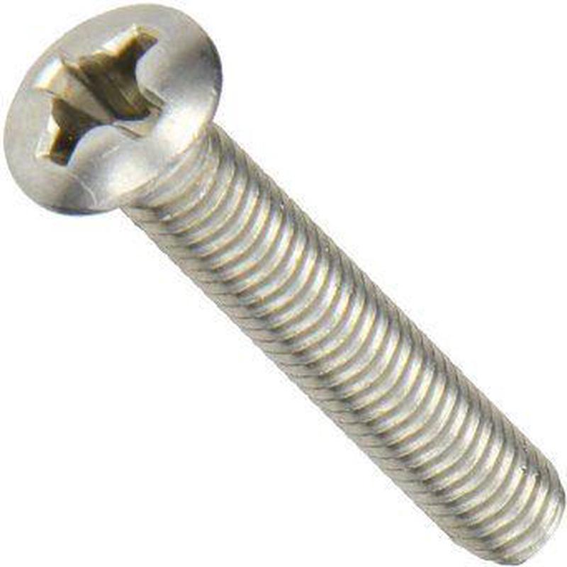 [100 PKG] Machine Screws Phil Oval 316 Stainless 10/24 X 2
