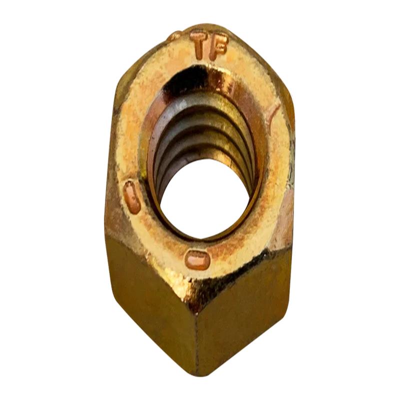 [150 PKG] Hex Nuts Steel Zinc Yellow 1-8