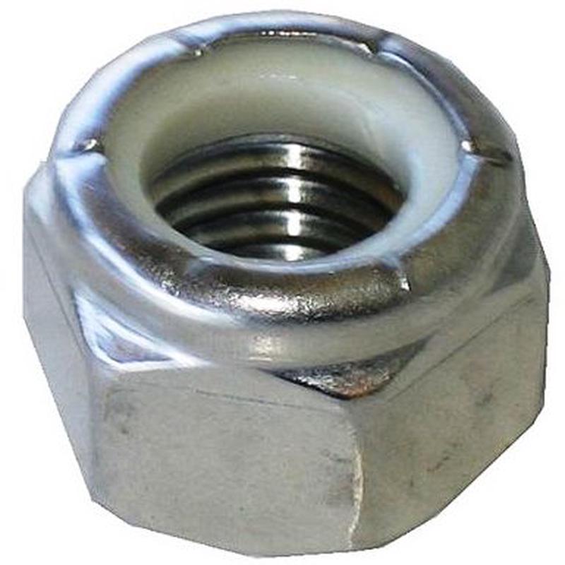 [25 PKG] Hex Lock Nuts NU Nylon Inserts Steel Zinc 1-8