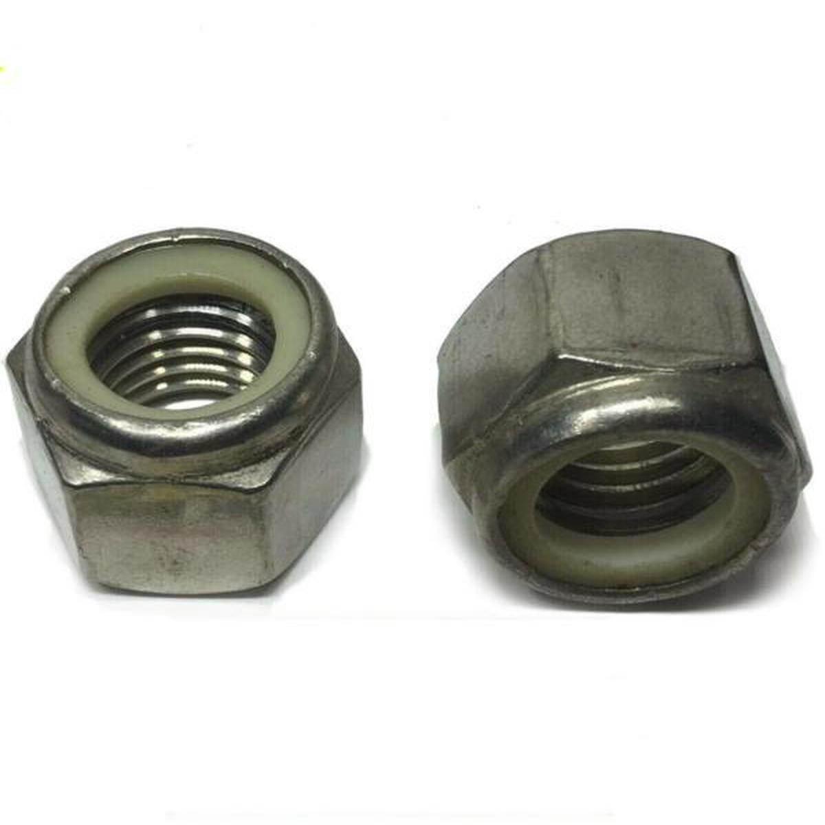 3/8"-16 Stainless Steel Nylon Insert Lock Hex Nut UNC Nylock