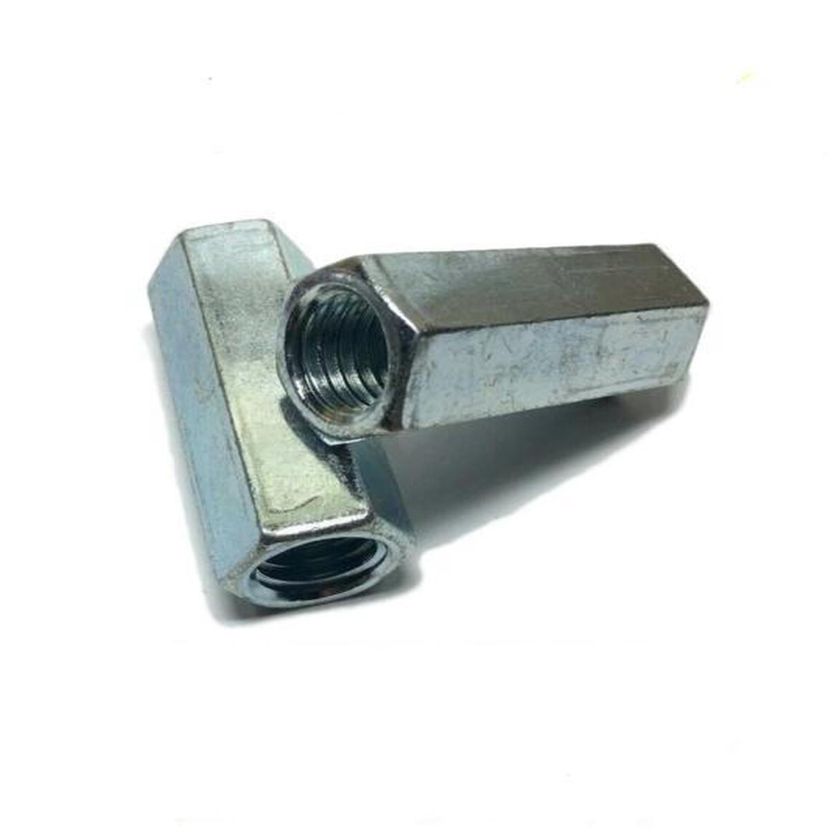 5/8"-11 x W 13/16" x L 2 1/8" Coarse Grade A Hex Rod Coupling Nut Zinc