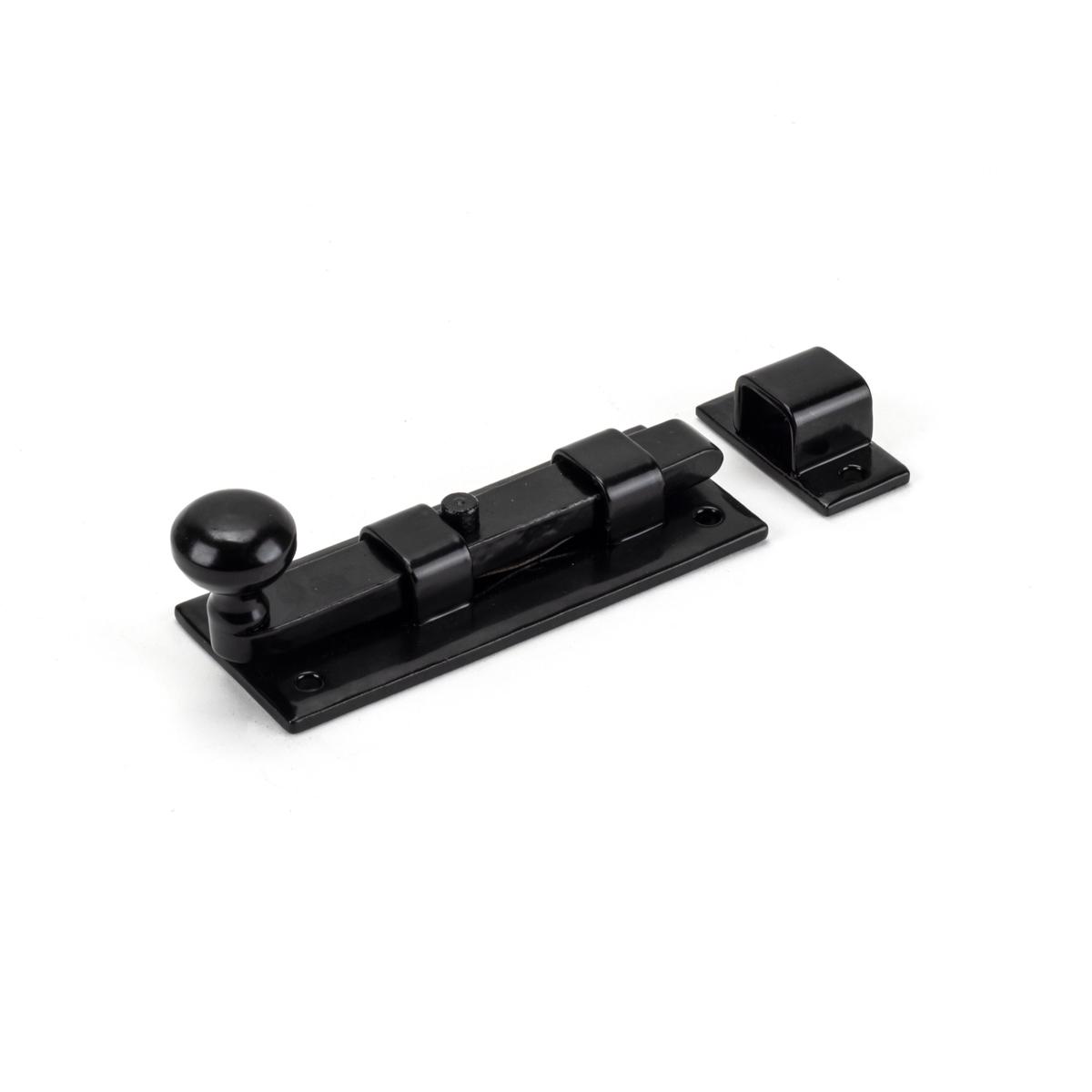 Black 4" Straight Knob Bolt | From The Anvil