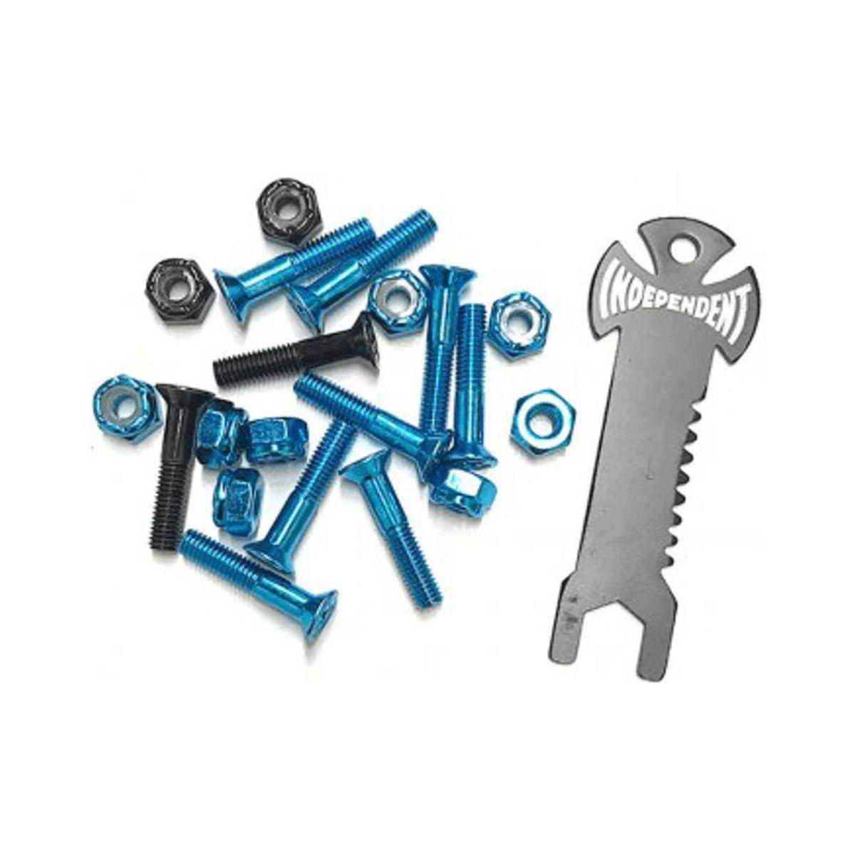 Independent 1" Phillips Head Bolts Blue Black Hardware with Tool