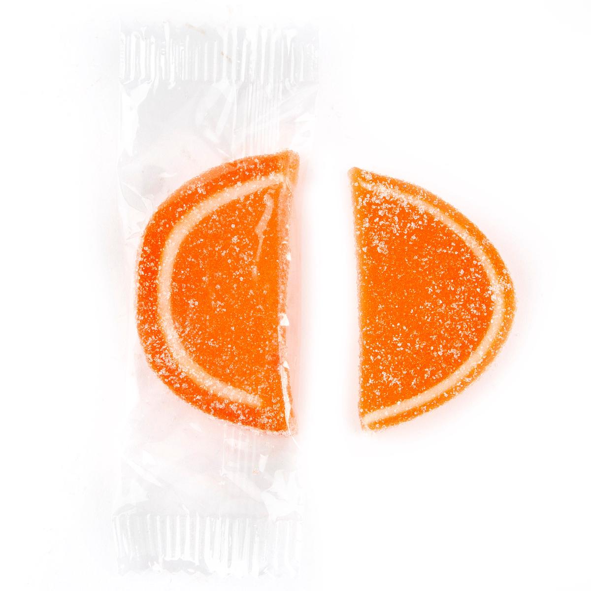 Large Wrapped Orange Jelly Fruit Slices