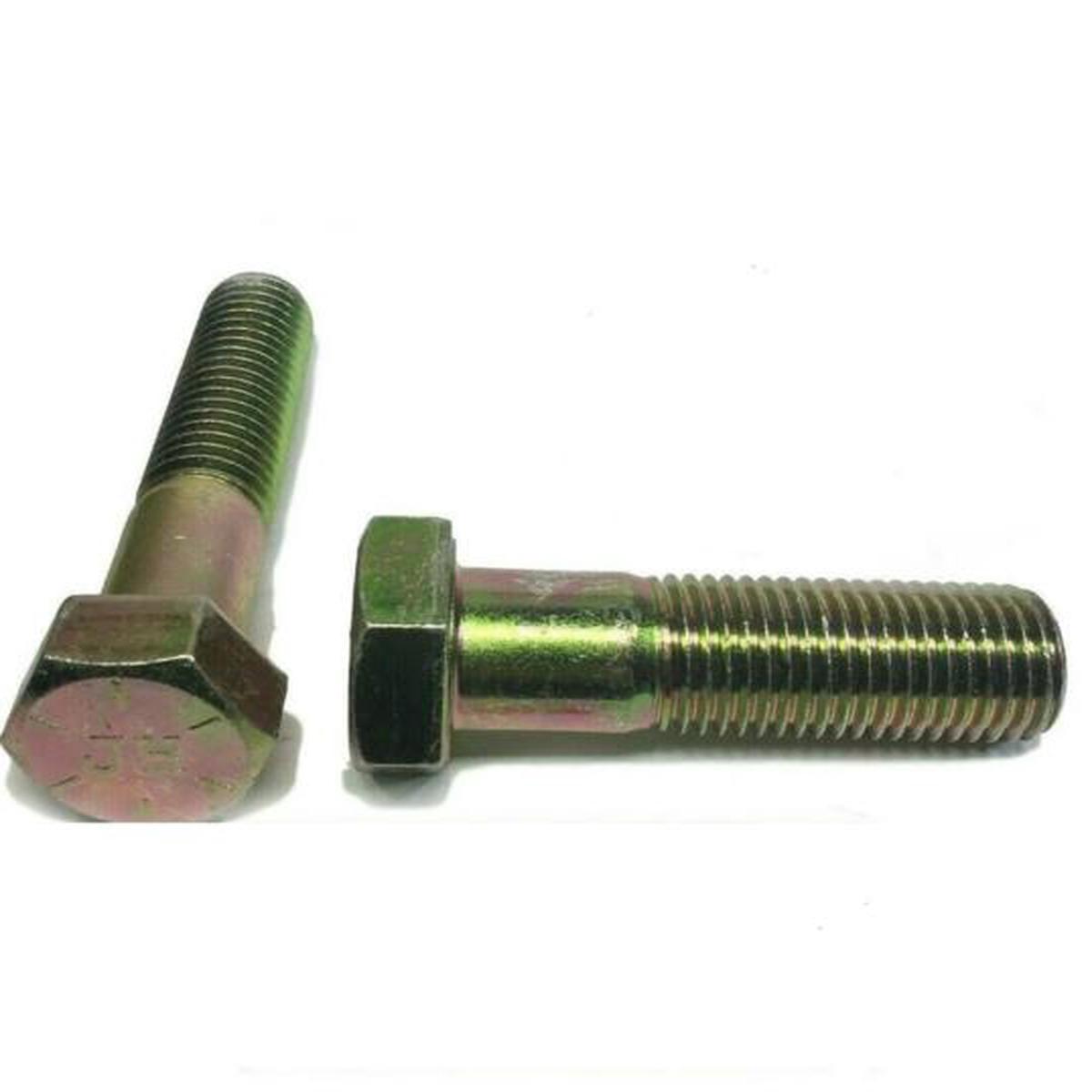 (Qty 25) 9/16"-12 x 4" Hex Bolt Zinc Plated Grade 8 Cap Screw Partial Thread