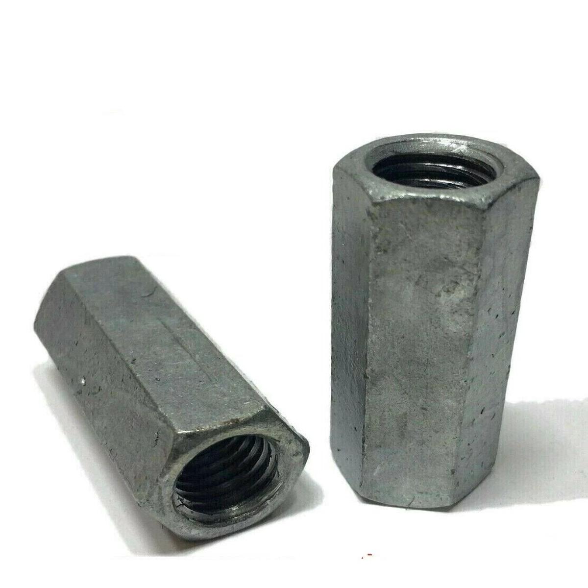 1 1/4"-7 x W 1 5/8" x L 3" Coupling Nuts Hot Dip Galvanized Rod Hex Long