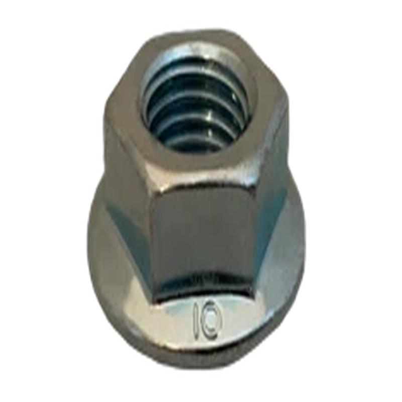 [1000 BULK] Flange Nuts Class 8 Steel Zinc Plated DIN 6923 M10-1.5