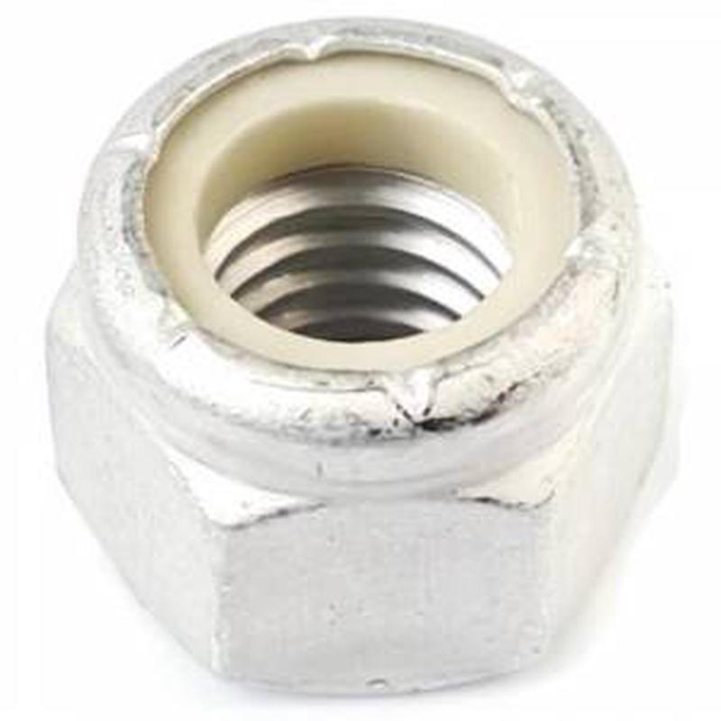 [50 PKG] Hex Lock Nuts Nylon Insert Aluminum 1/2-13