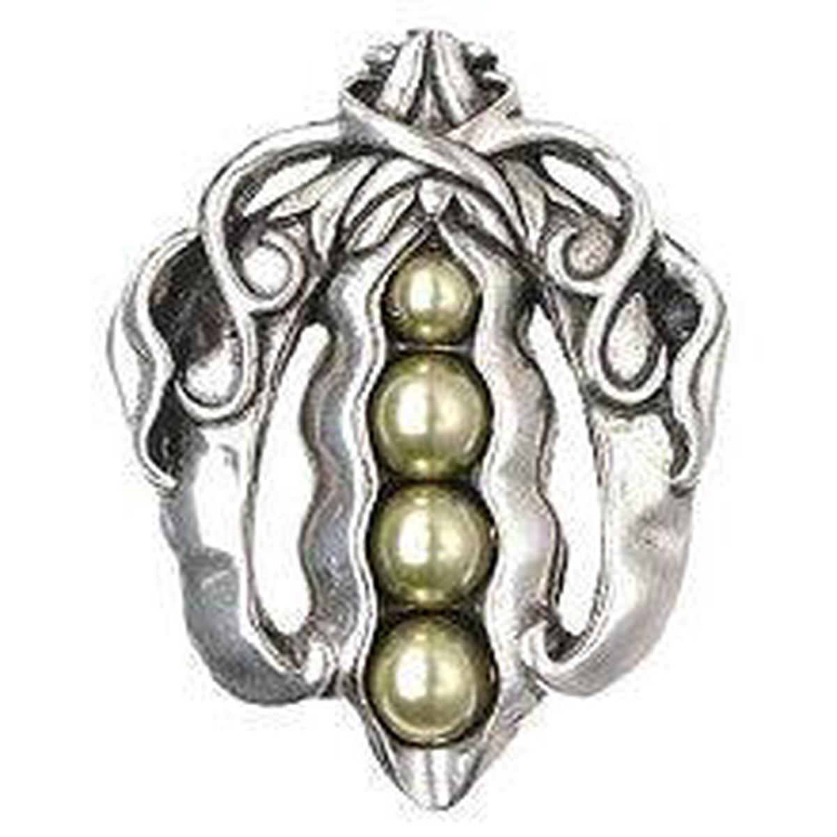 Notting Hill Pearly Peapod Cabinet Knob, Brilliant Pewter