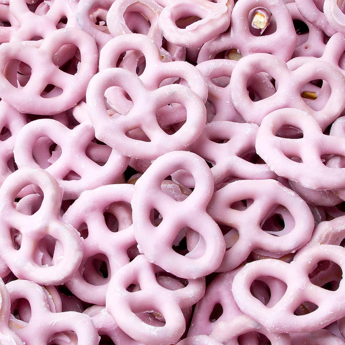 Pink Yogurt Covered Pretzels - Raspberry