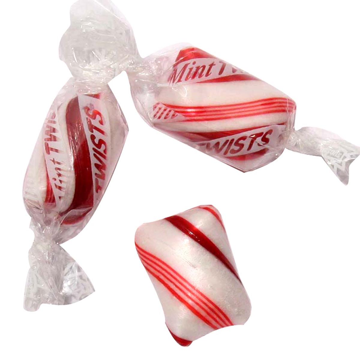 Red & White Mint Twists Hard Candy