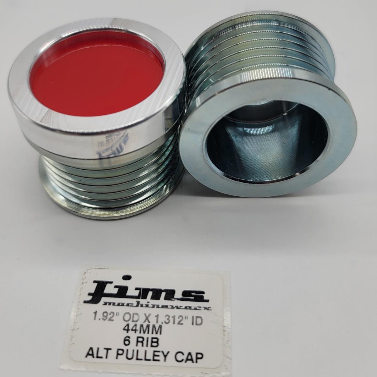 1.92 OD. X 1.312 ID. 44MM 6 RIB ALTERNATOR PULLEY CAP - RED