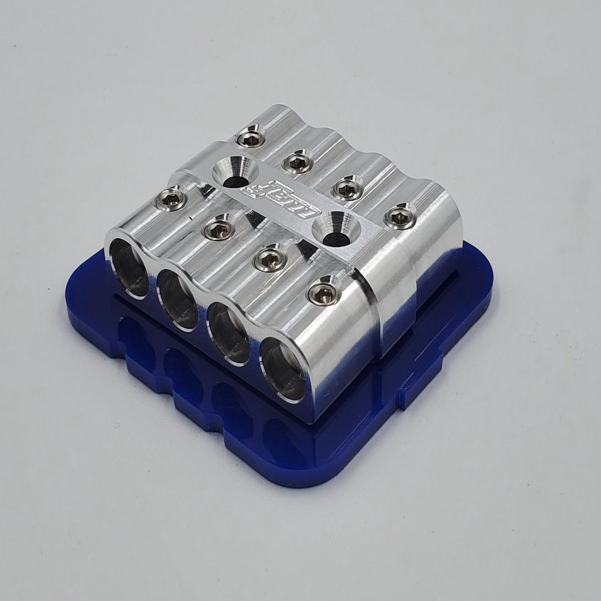 8 Gauge Distribution Blocks New Style - 8 hole | blue