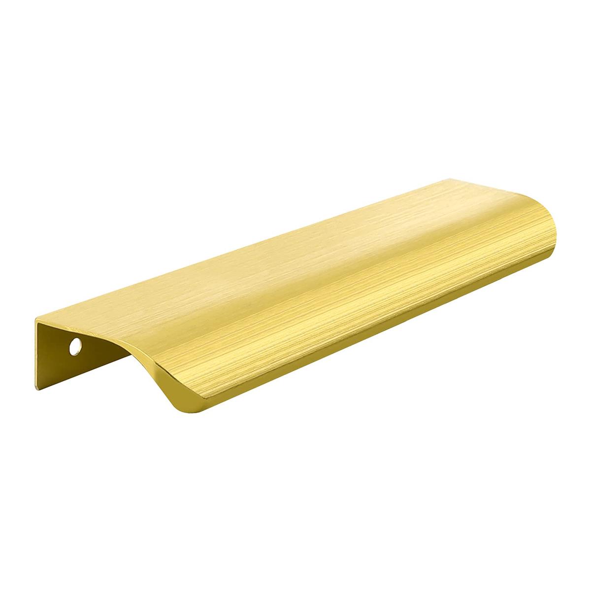 Brushed Brass Edge Finger Pulls Cabinet Handles - Gold | 6-1/4''(160mm) | 20 Pack
